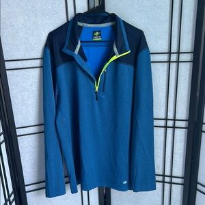 Blue Lightweight Quarter-Zip Shirt Jacket